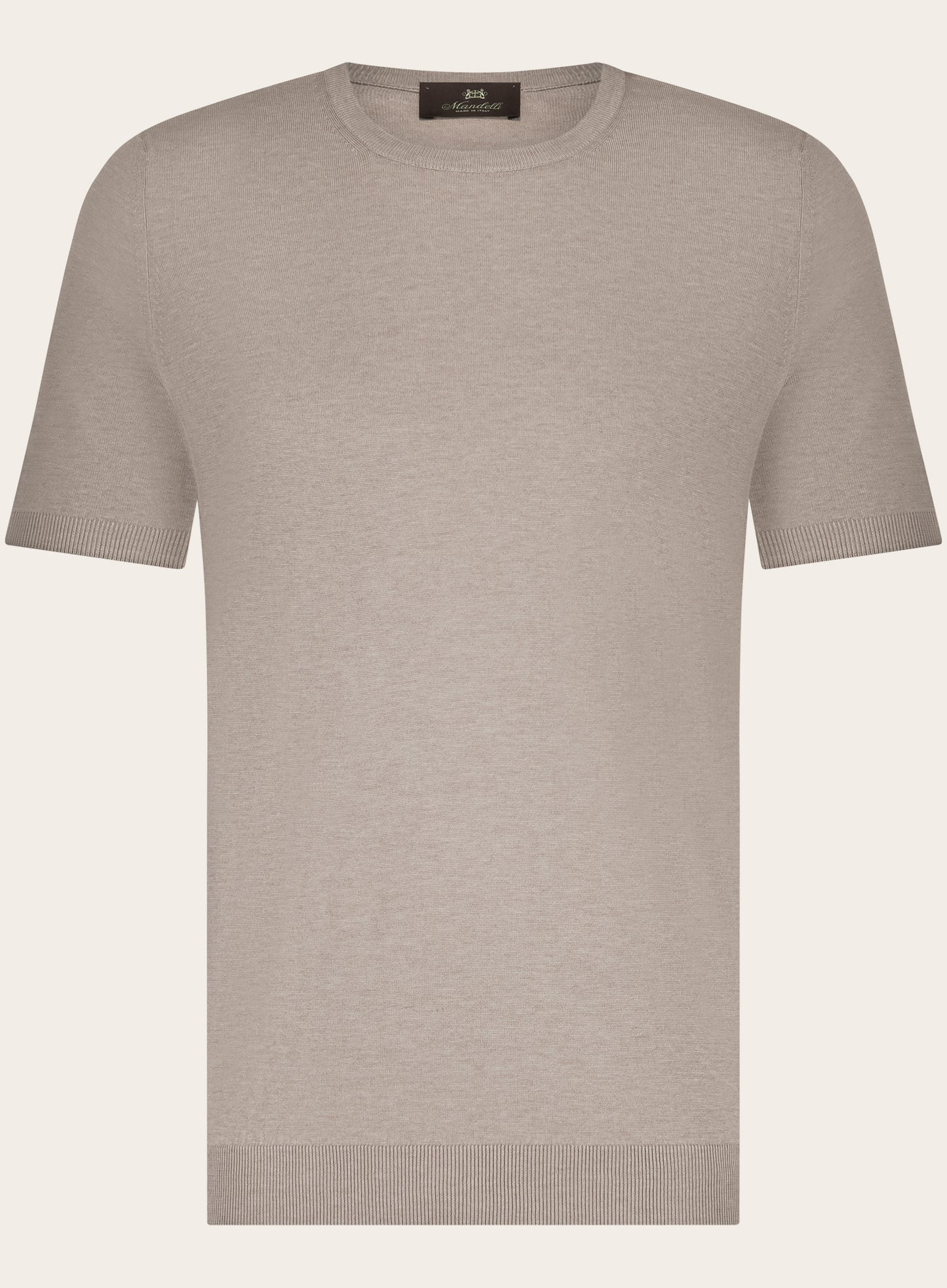 T-shirt van zijde | Beige