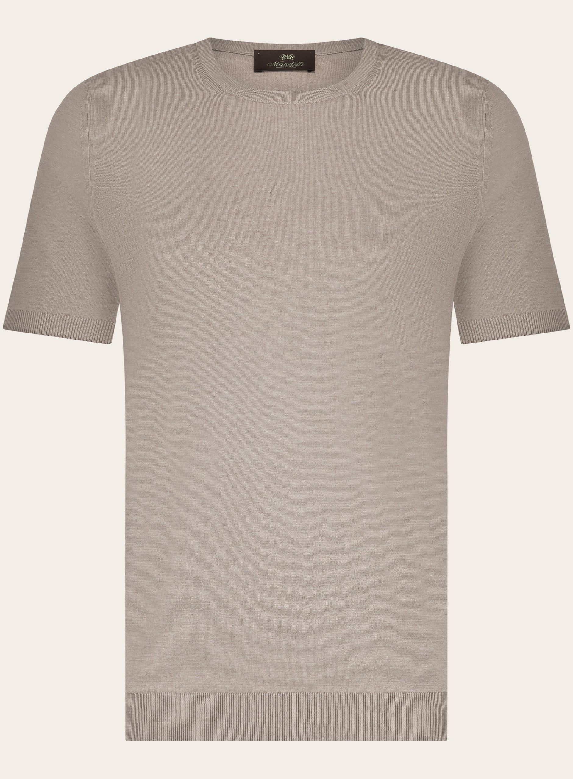 T-shirt van zijde | Beige