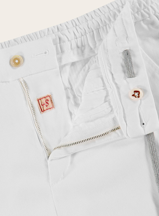 Slim-fit Carraciolo pantalon van katoen | Wit
