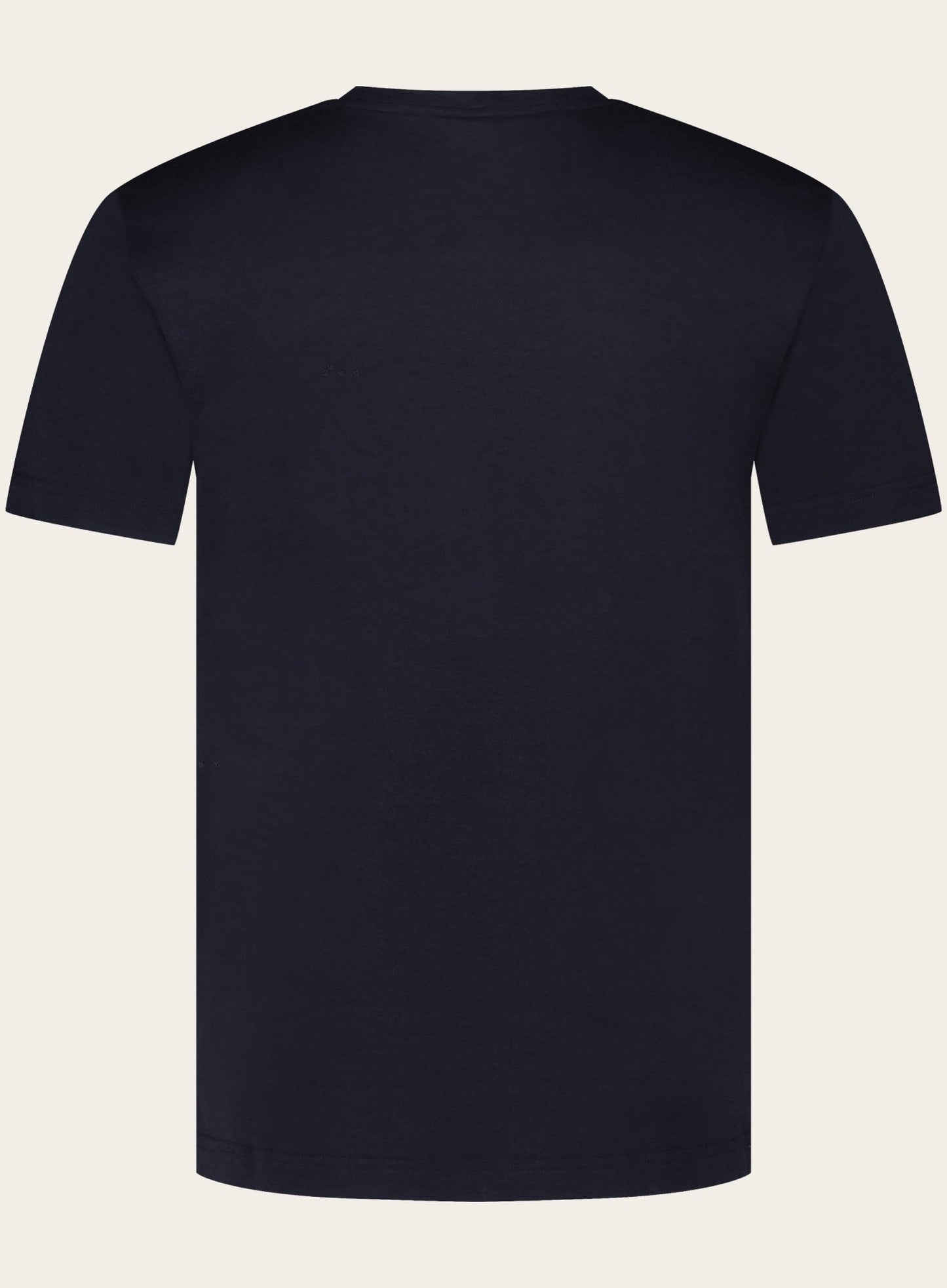 T-shirt van zijde en katoen | BLUE NAVY