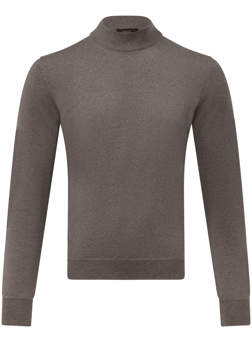 Mockneck trui van virgin wol | Beige