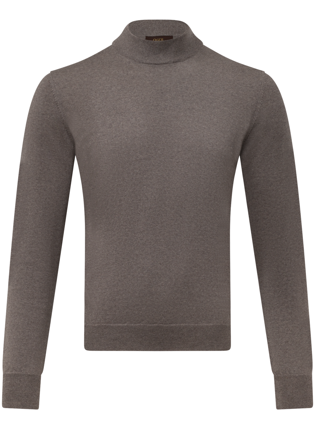 Mockneck trui van virgin wol | Beige