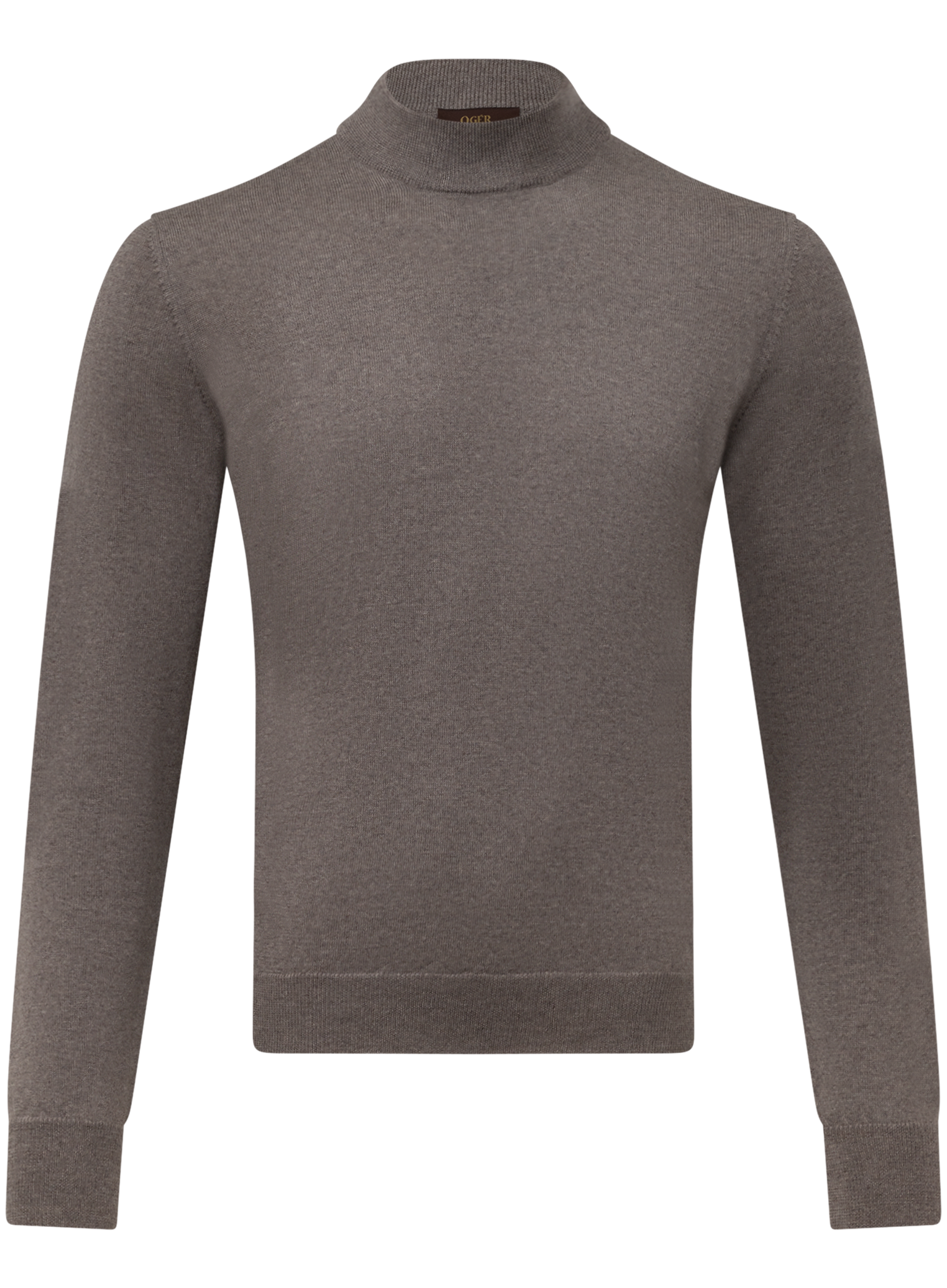 Mockneck trui van virgin wol | Beige