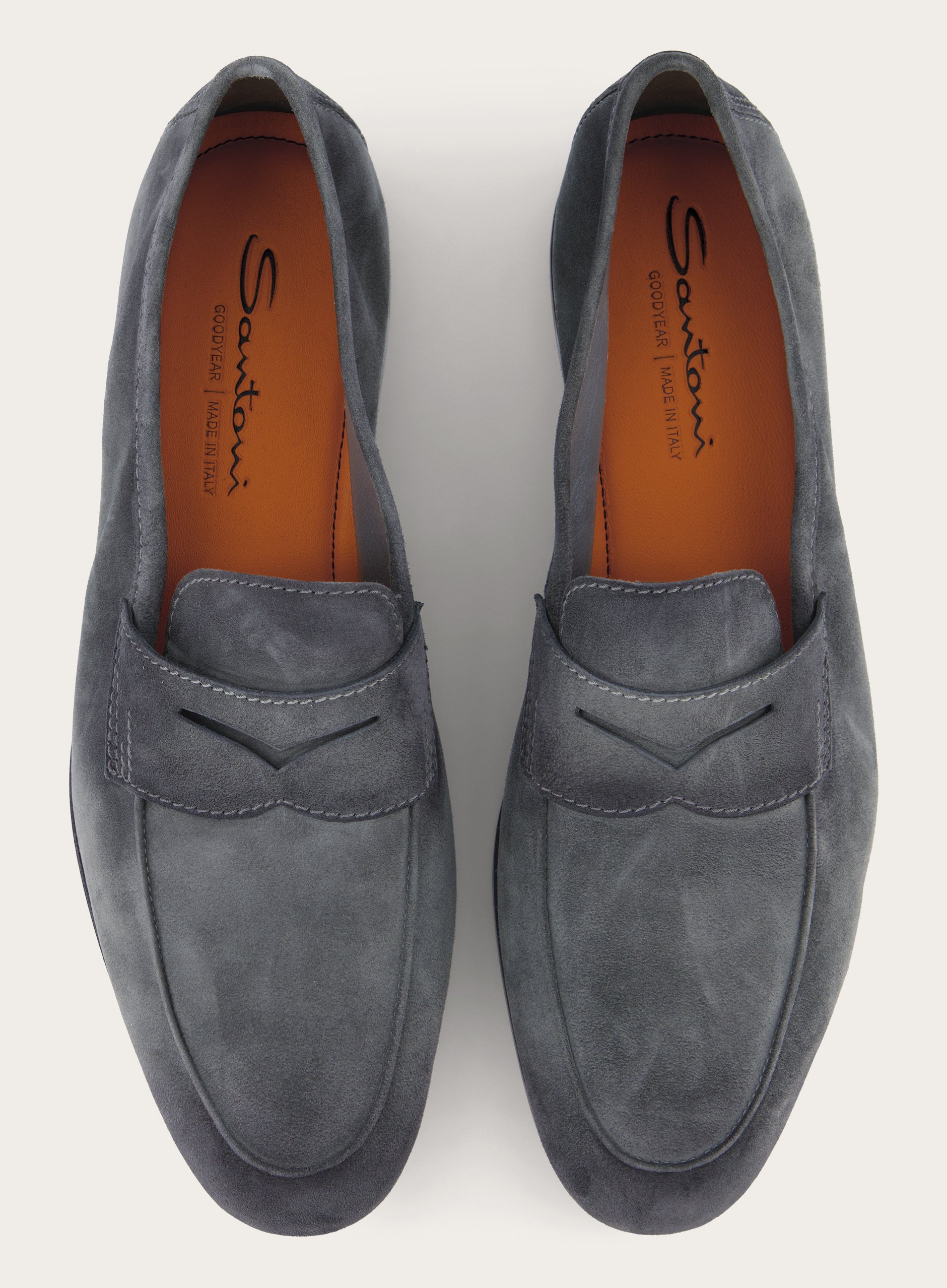 Penny loafers van suède | Grijs