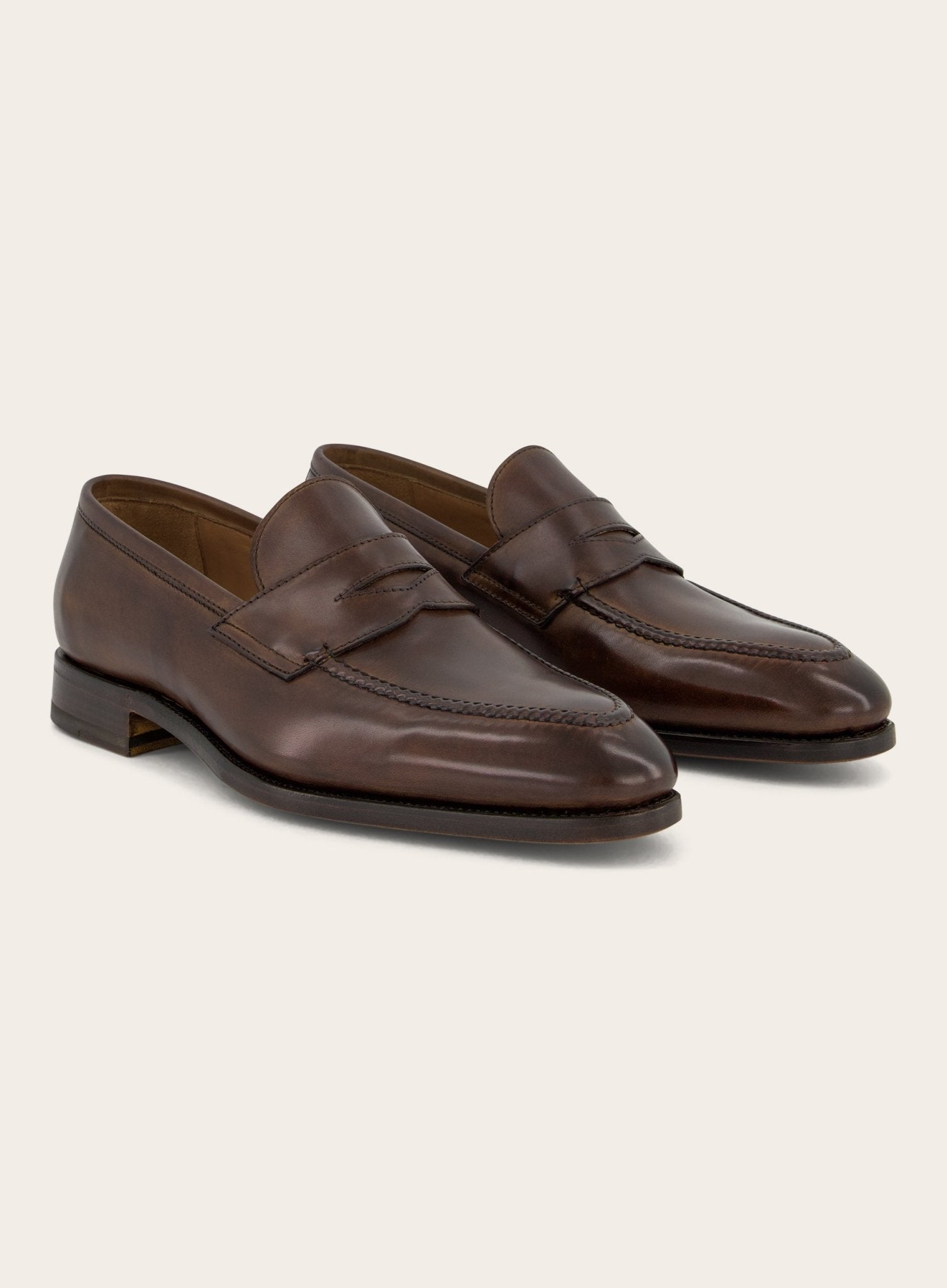 Principe penny loafers van leer | Bruin