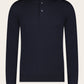 Lange mouw polo van wol | BLUE NAVY