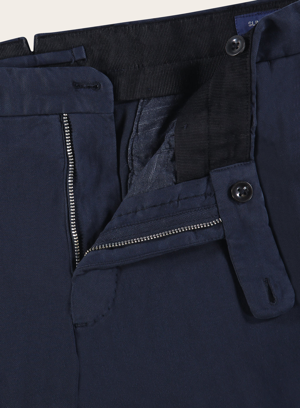 Slim-fit chino van katoen | FULL_WIDTH | BLUE NAVY