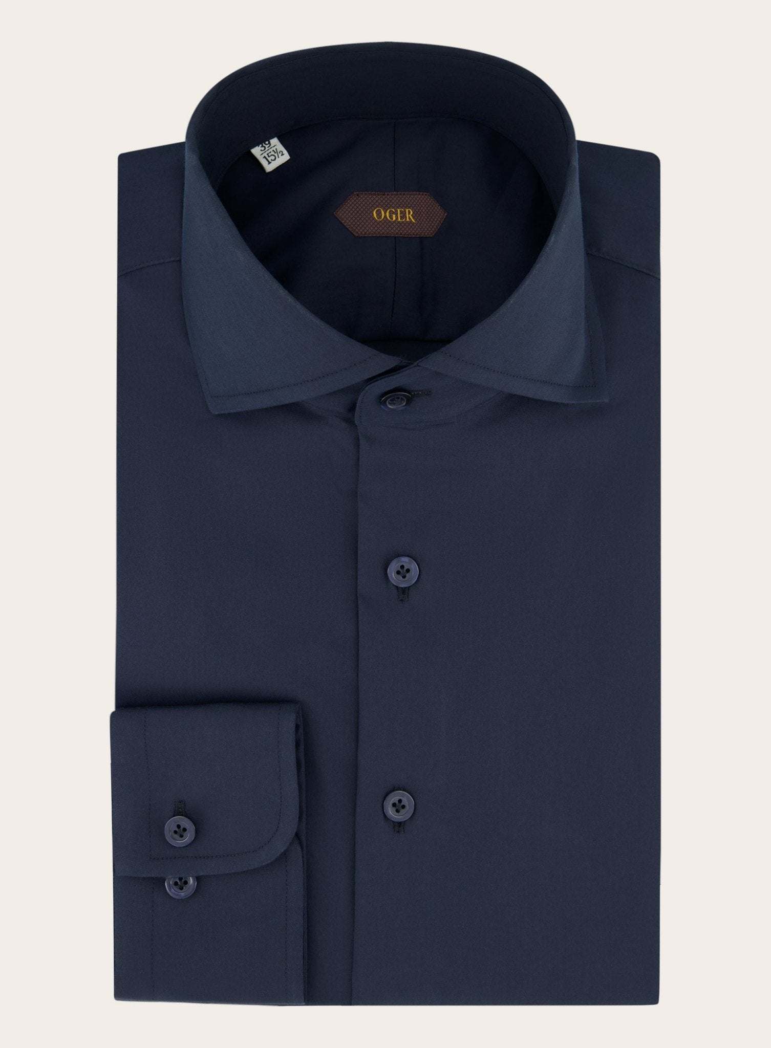 Shirt van katoen en elastaan | BLUE NAVY