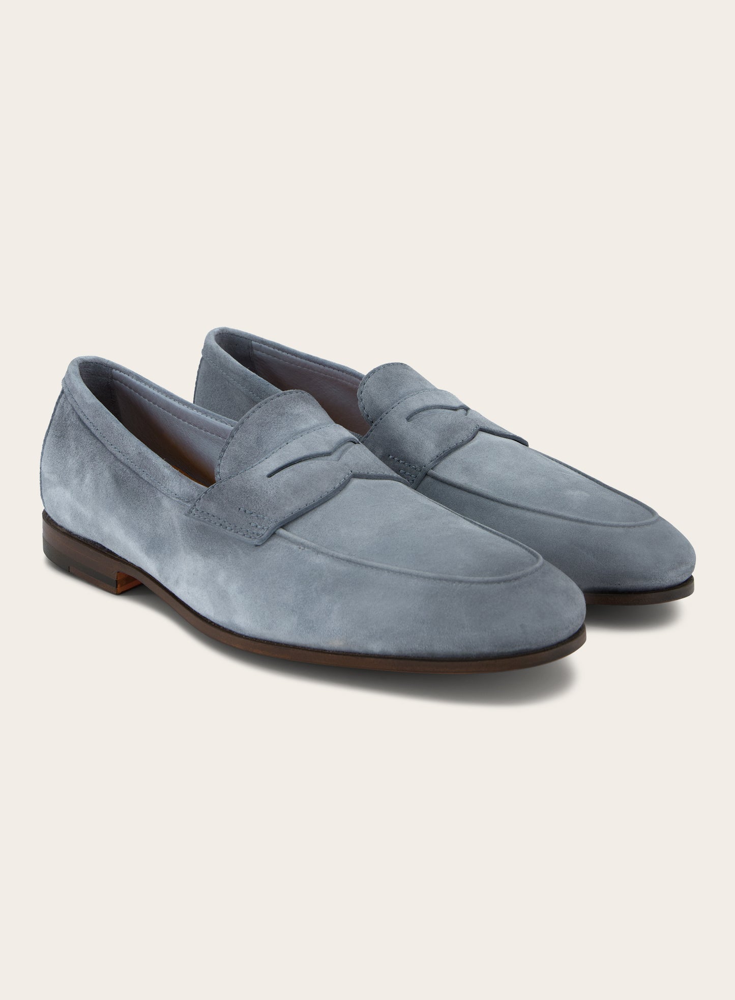 Penny loafers van suède | L.Blauw 