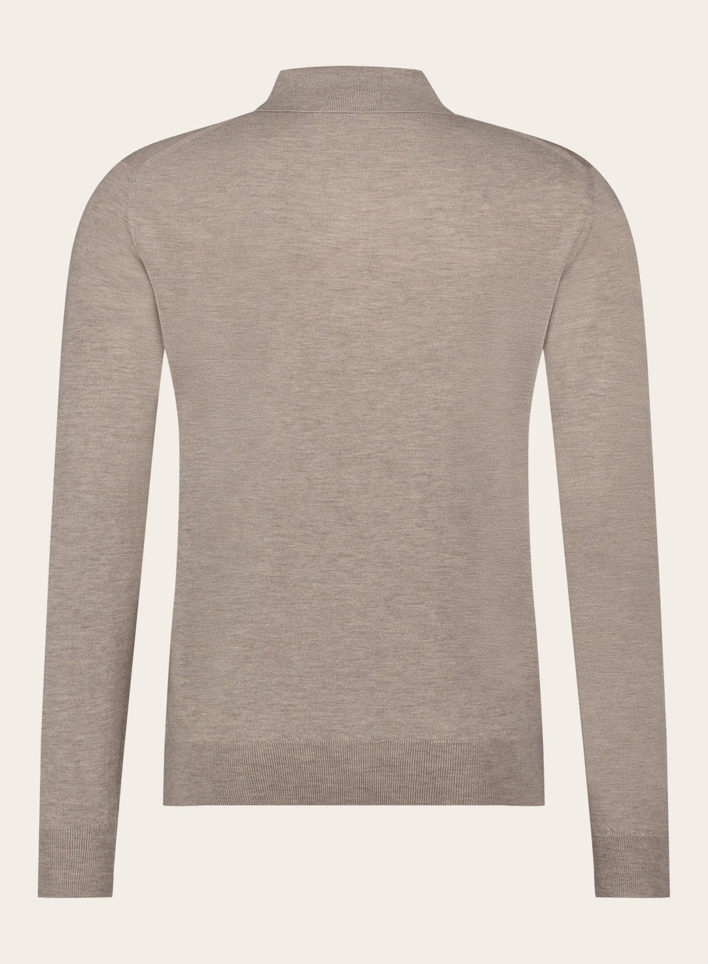 Poloshirt van wol en cashmere | Beige