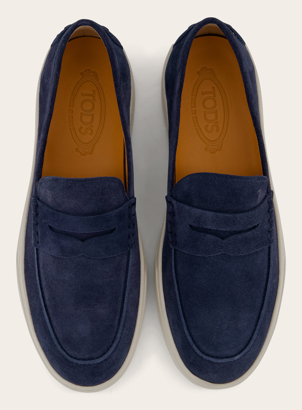 Penny loafers van suède | Blauw