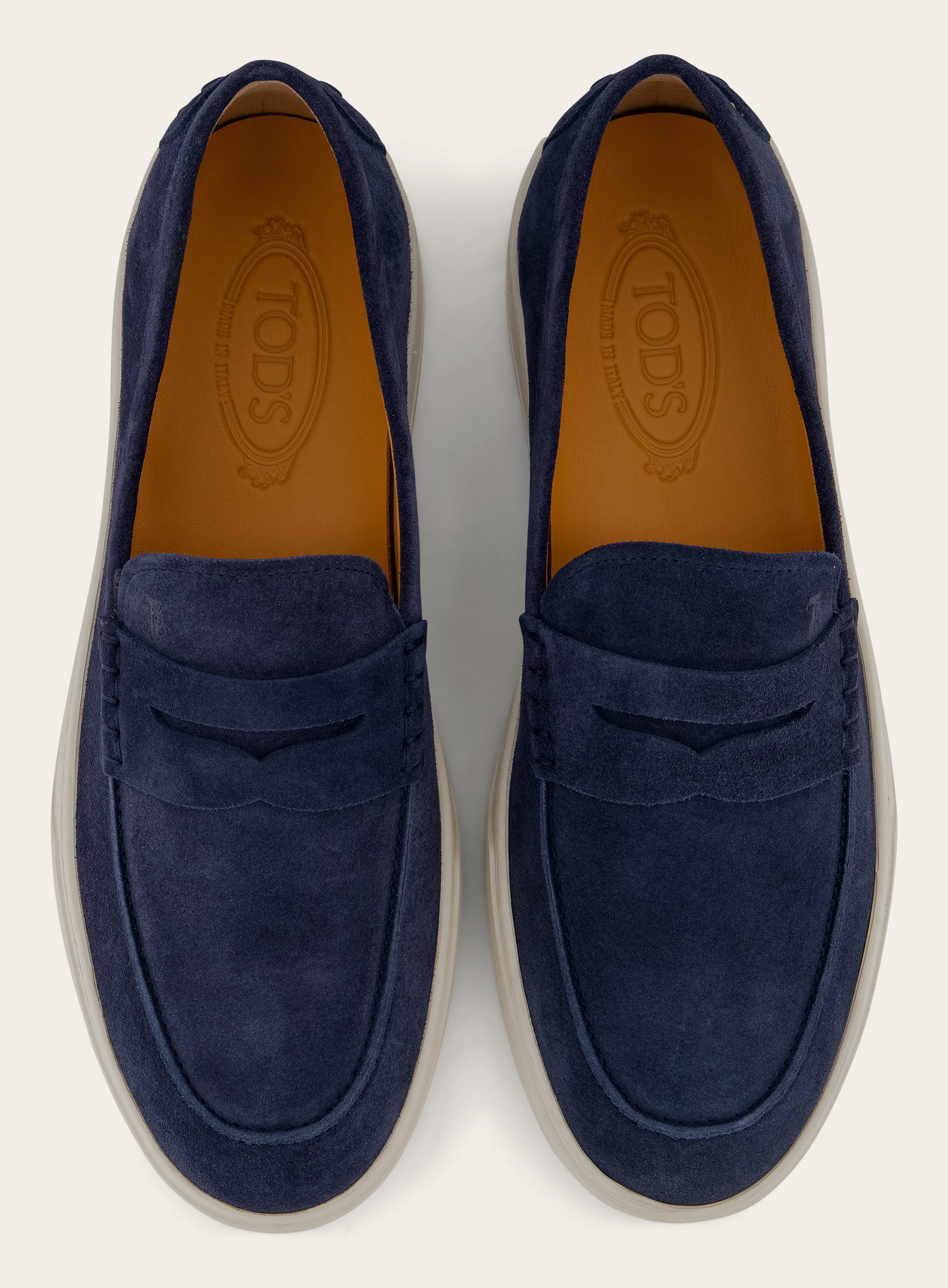 Penny loafers van suède | Blauw