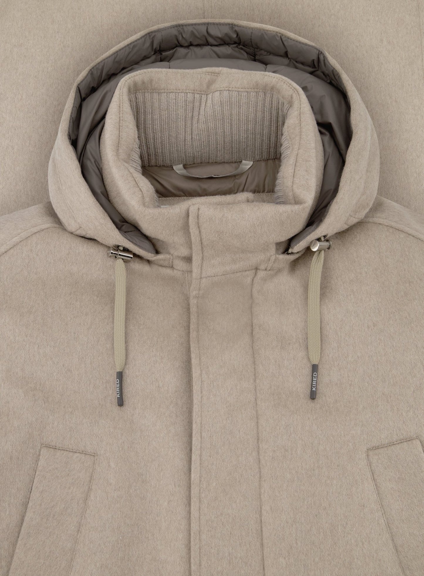 Jas van cashmere | TAUPE