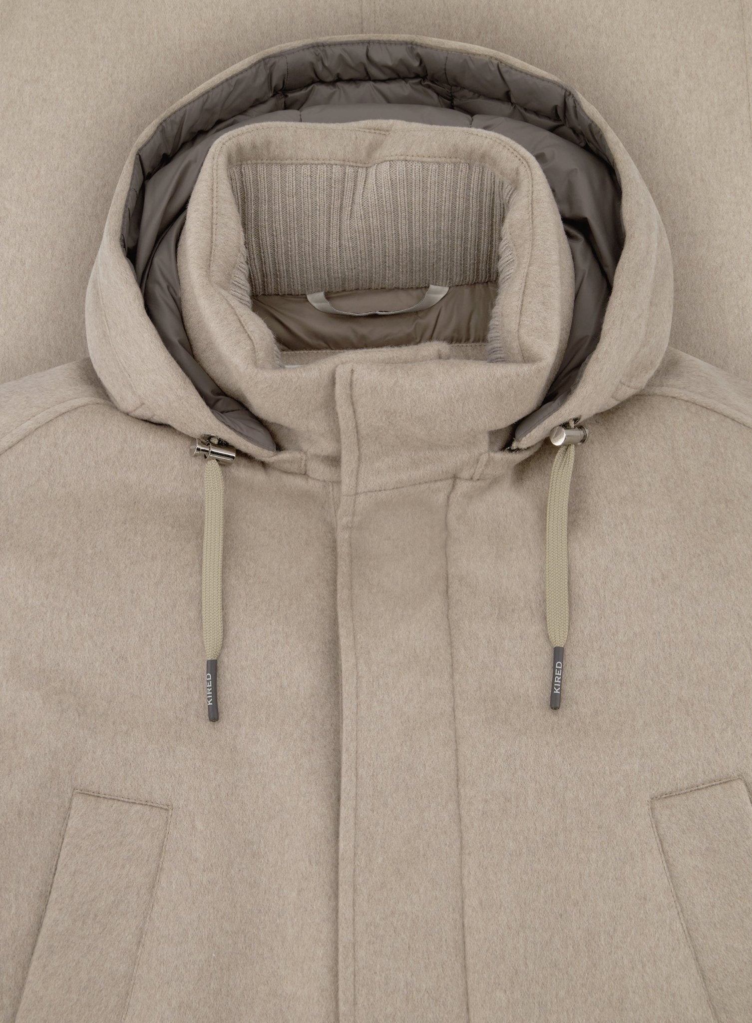 Jas van cashmere | TAUPE