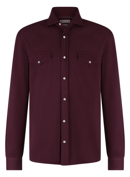 Overshirt van katoen | DARK BORDEAUX