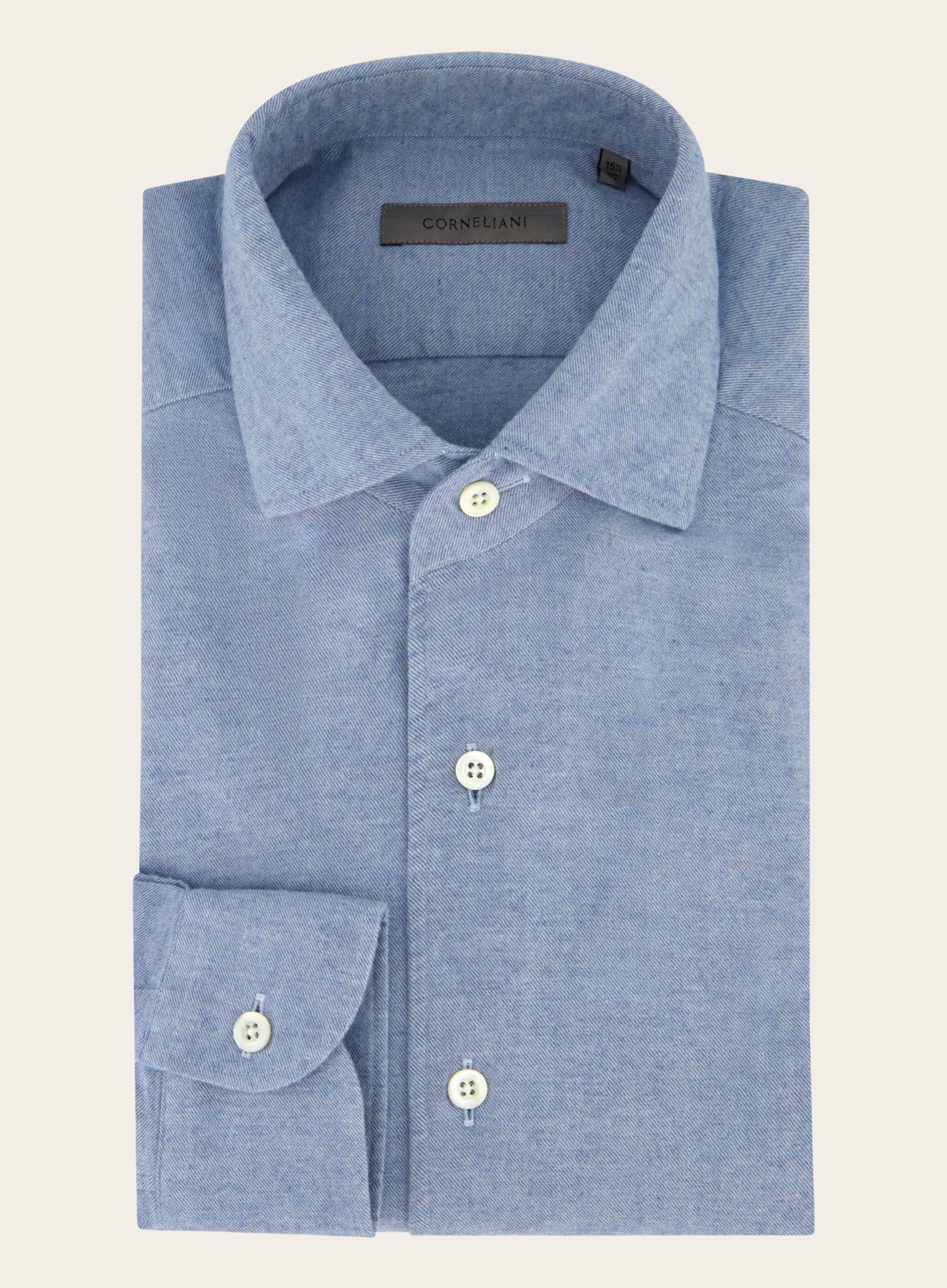 Shirt van katoen en cashmere | L.Blauw