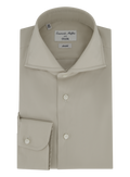 Stretch shirt van katoen | Beige