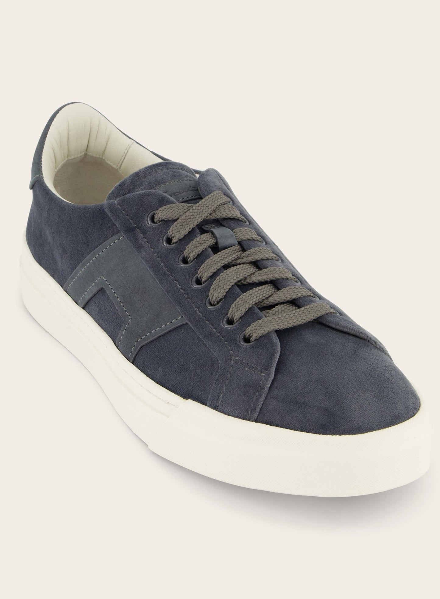 Double Buckle sneakers van velour | Grijs