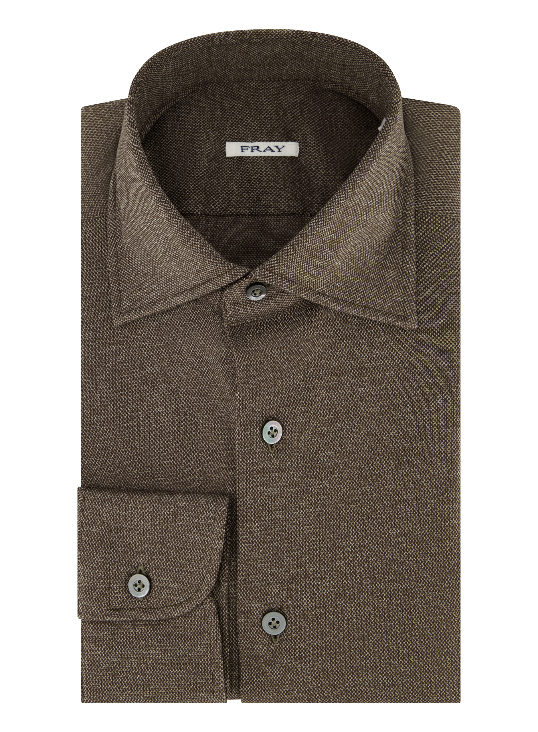 Shirt van katoen | Bruin