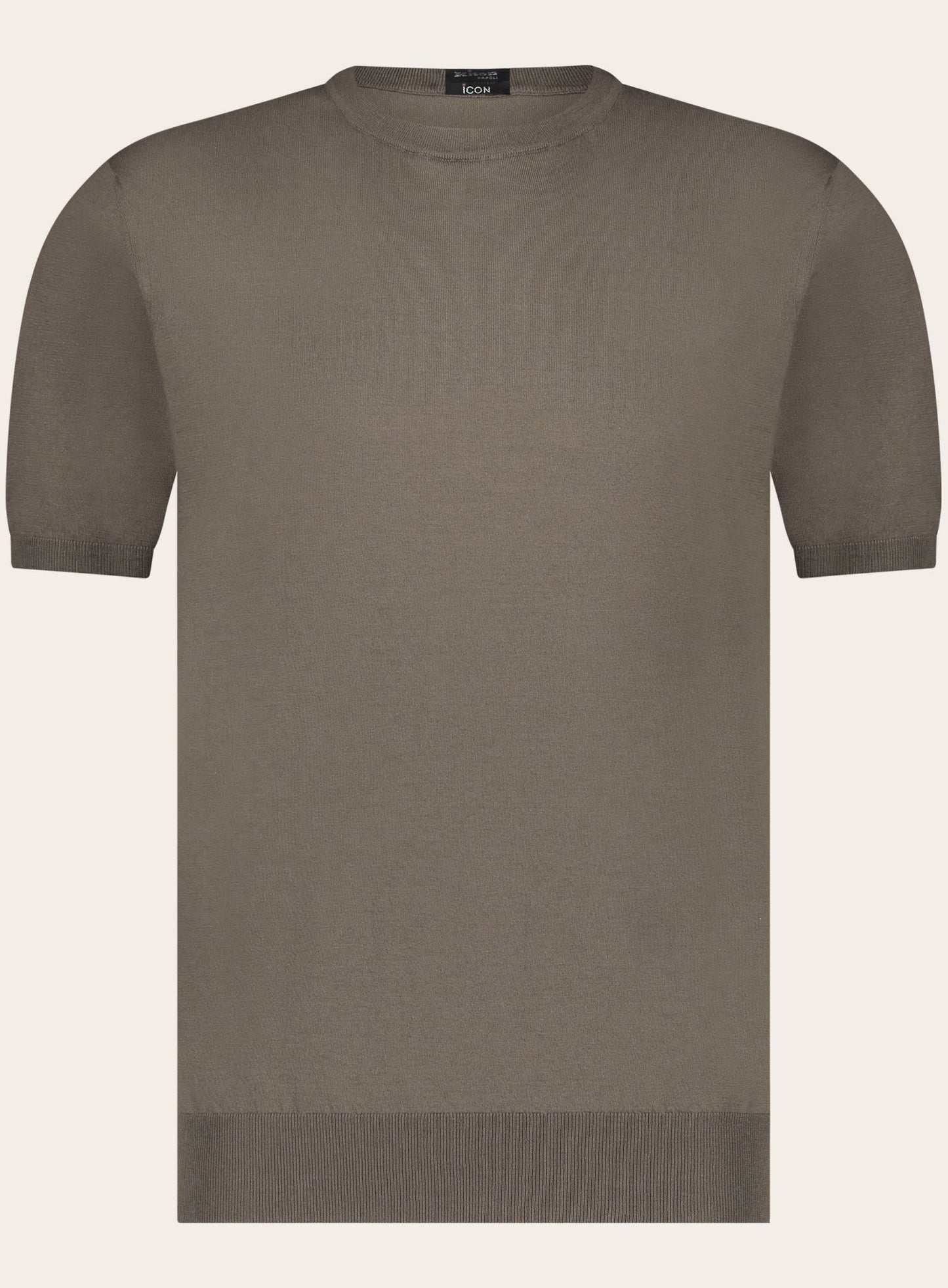 T-Shirt van katoen | TAUPE