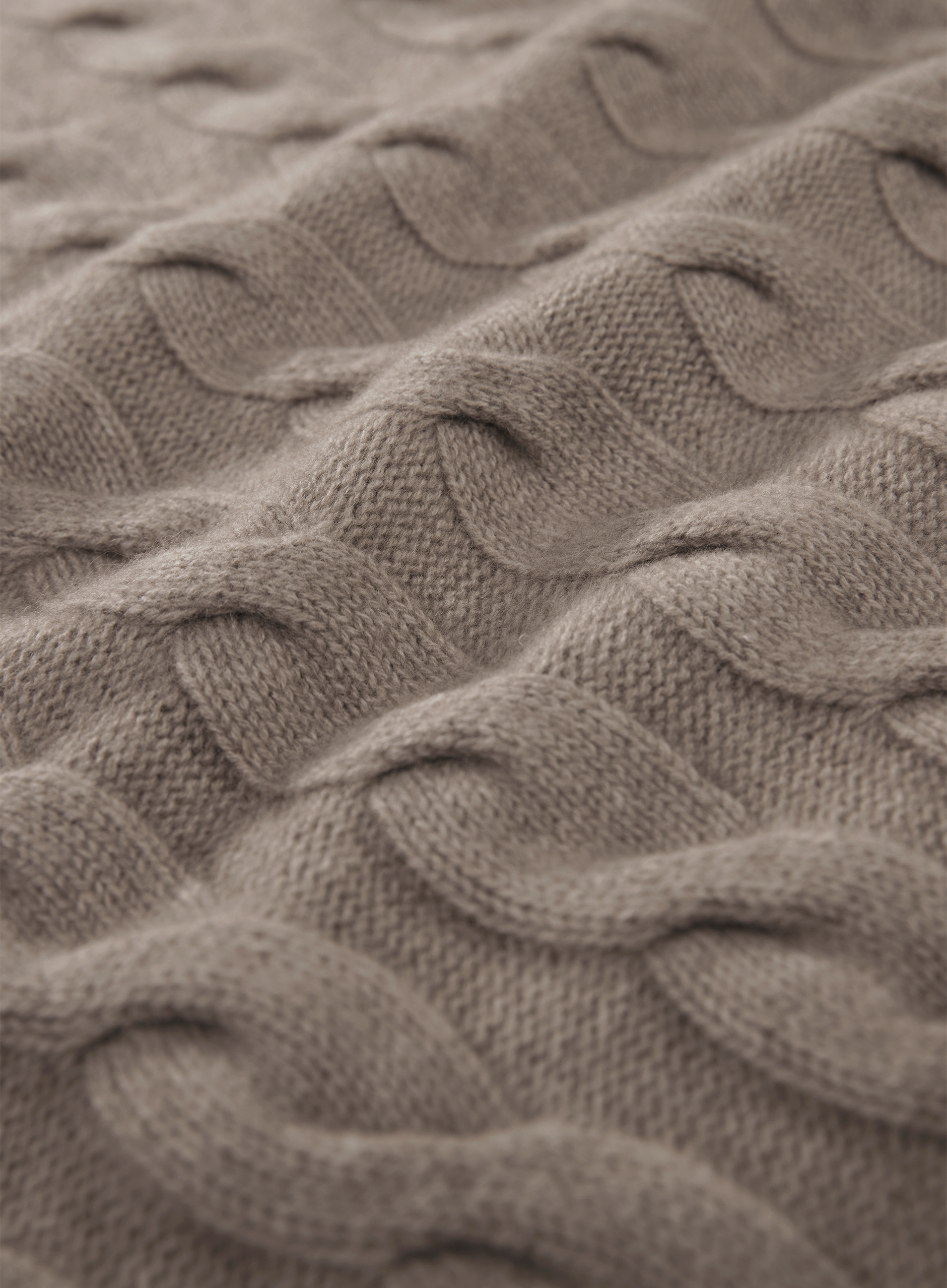 Kabelgebreide trui van cashmere | FULL_WIDTH | Beige