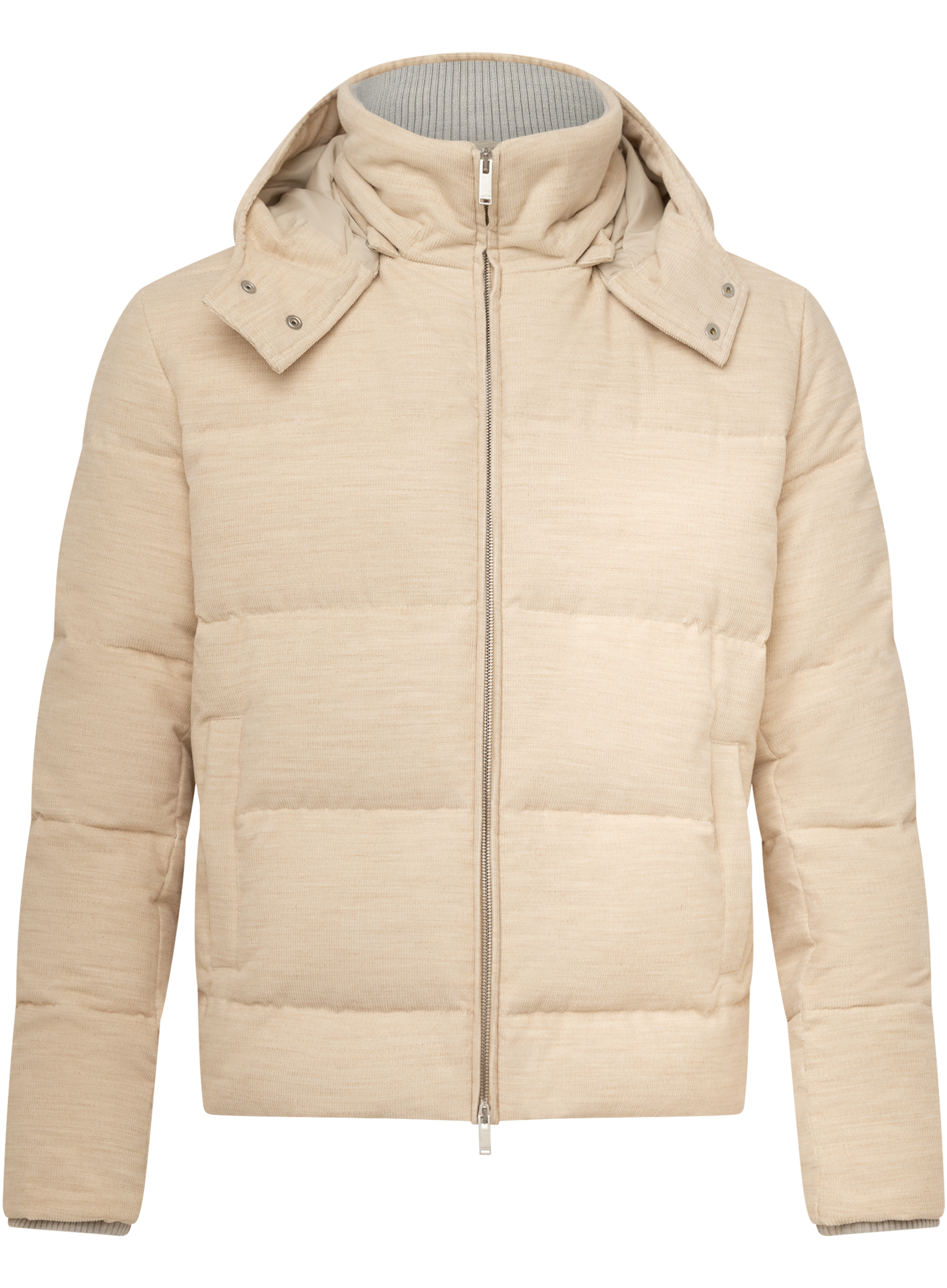 Corduroy jas met capuchon | Beige