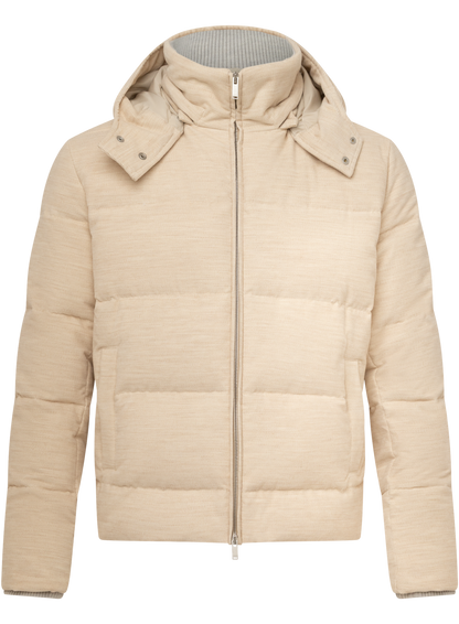 Corduroy jas met capuchon | Beige