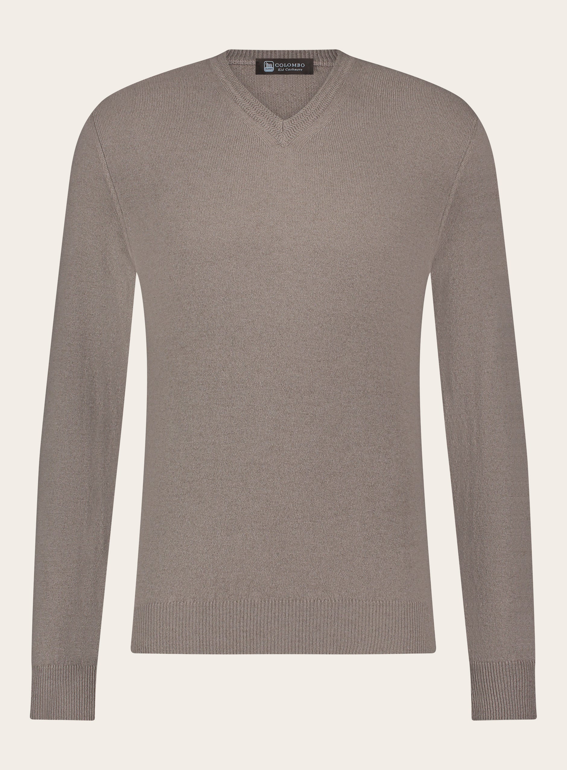 V-hals trui van cashmere | TAUPE