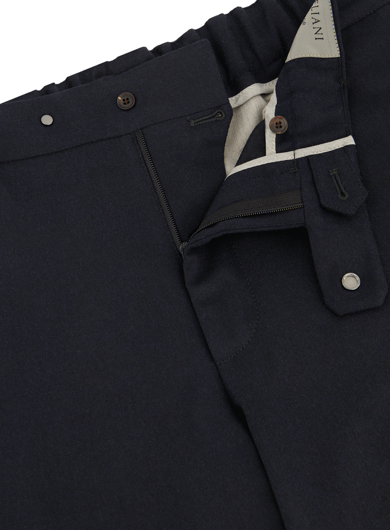 Pantalon van virgin wol en cashmere | FULL_WIDTH | BLUE NAVY