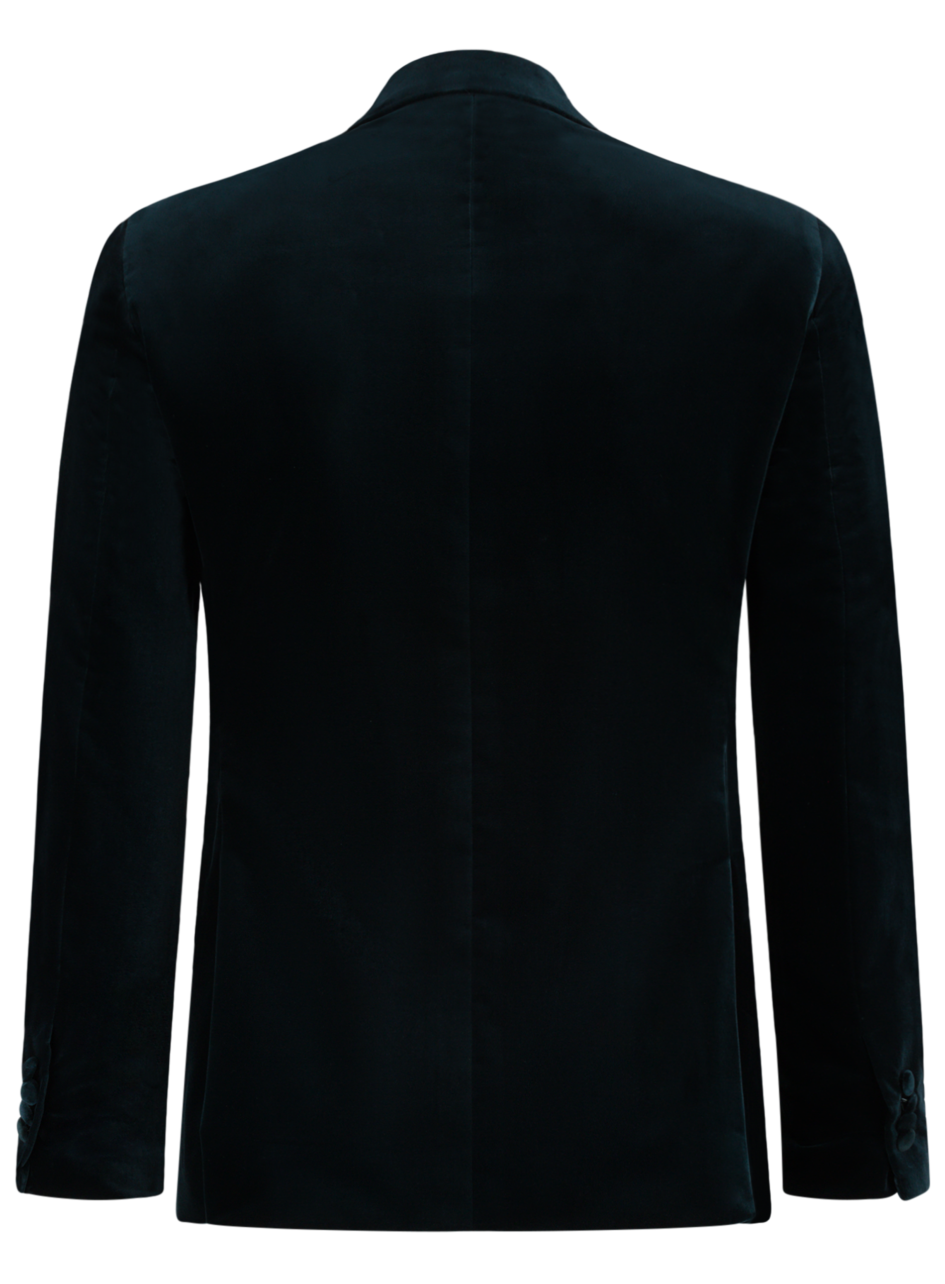 Slim-fit jasje van velours | Groen