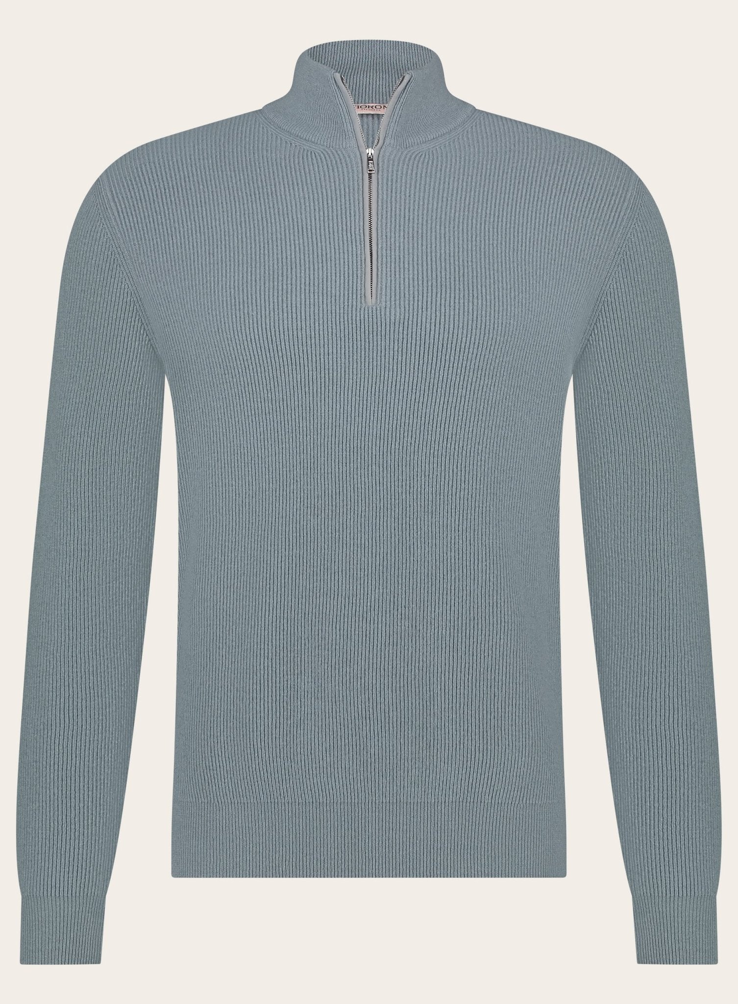 Half-zip trui van cashmere | L.Blauw