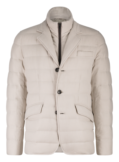 Gewatteerde jas met uitneembaar binnenwerk | Beige