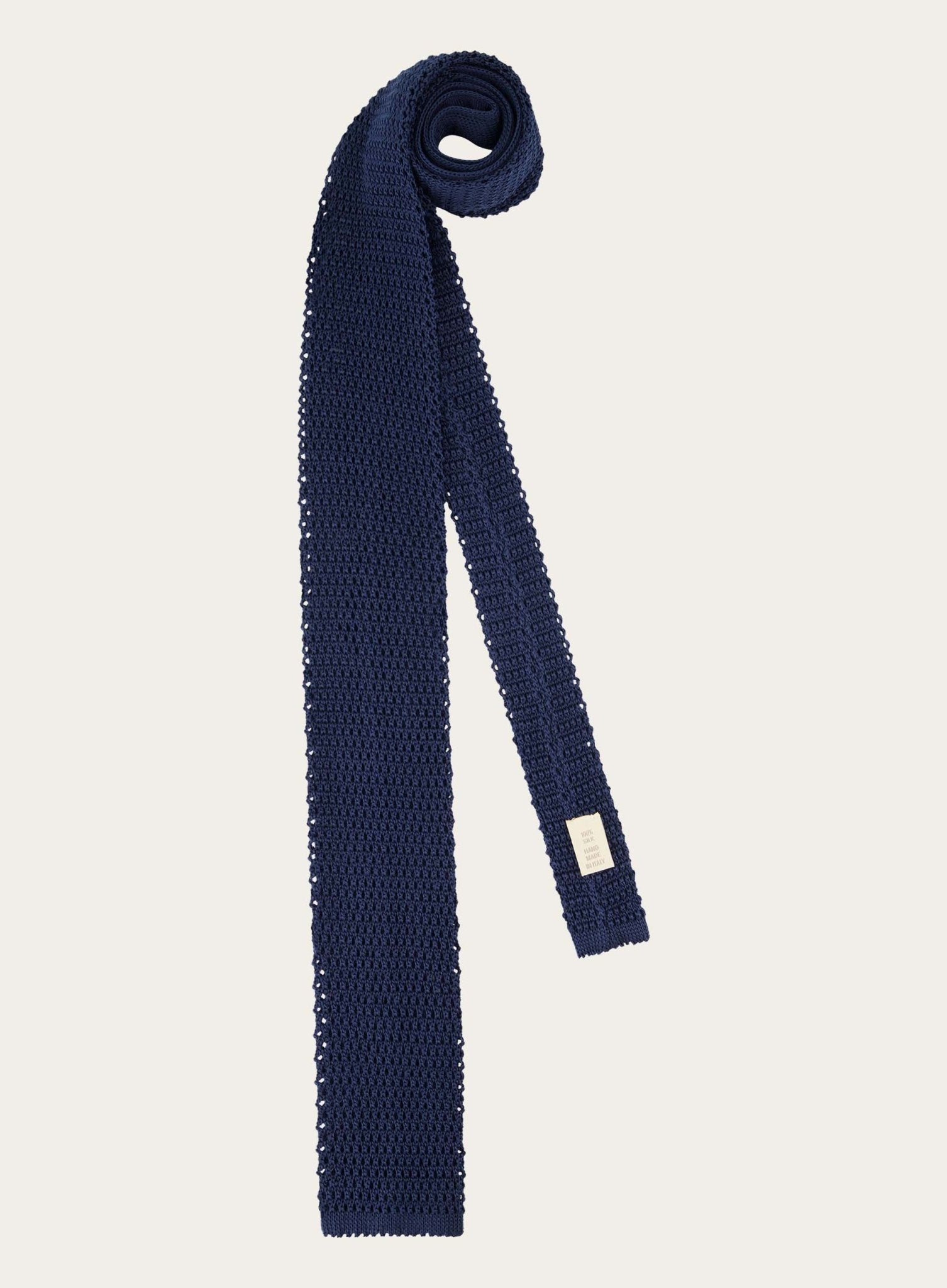 Knitted stropdas van zijde | BLUE NAVY