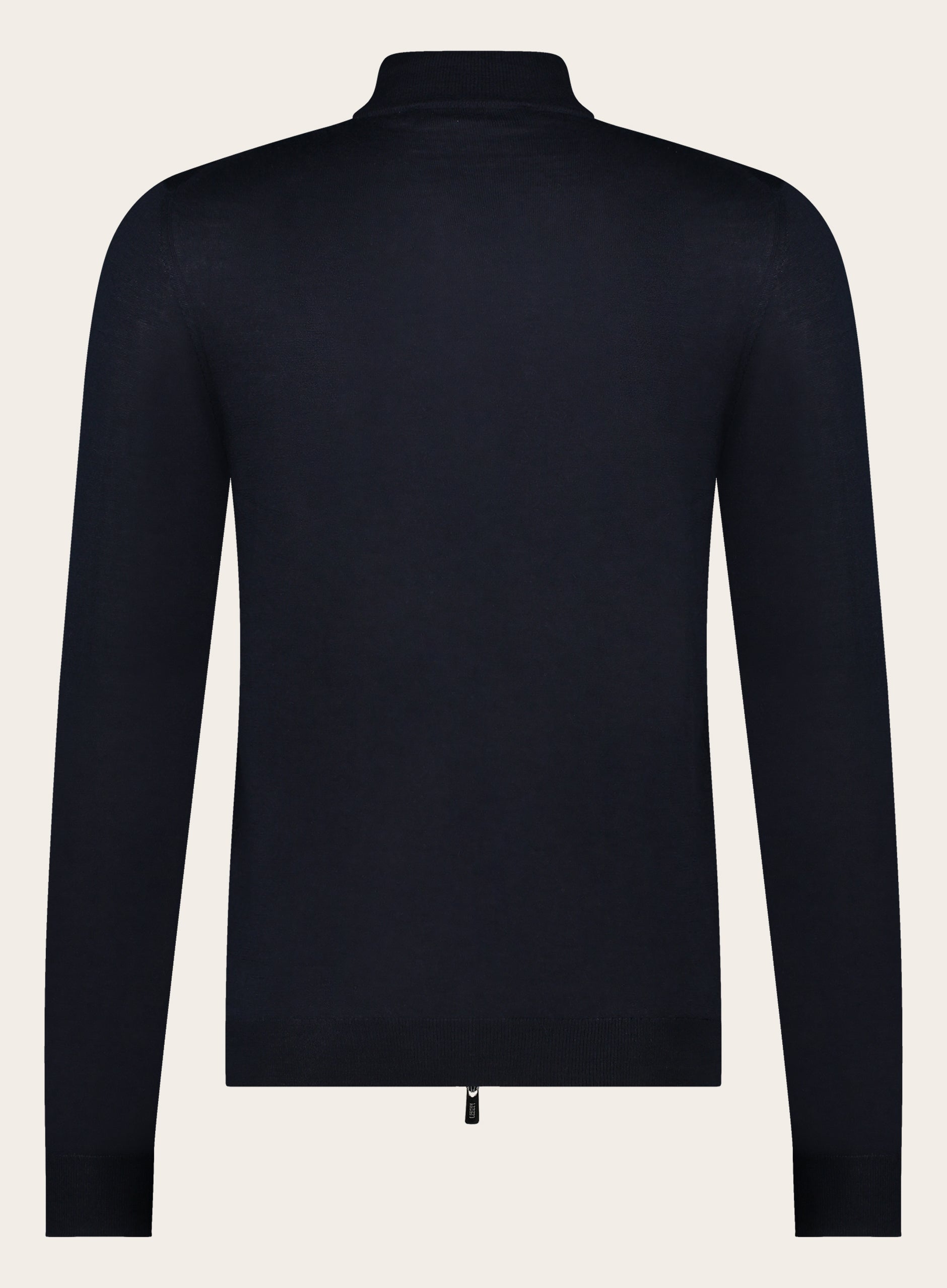 Slim-fit ritsvest van cashmere en zijde | BLUE NAVY