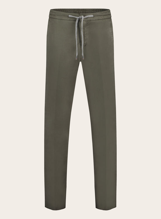 Slim-fit Carraciolo pantalon van katoen | Licht Taupe