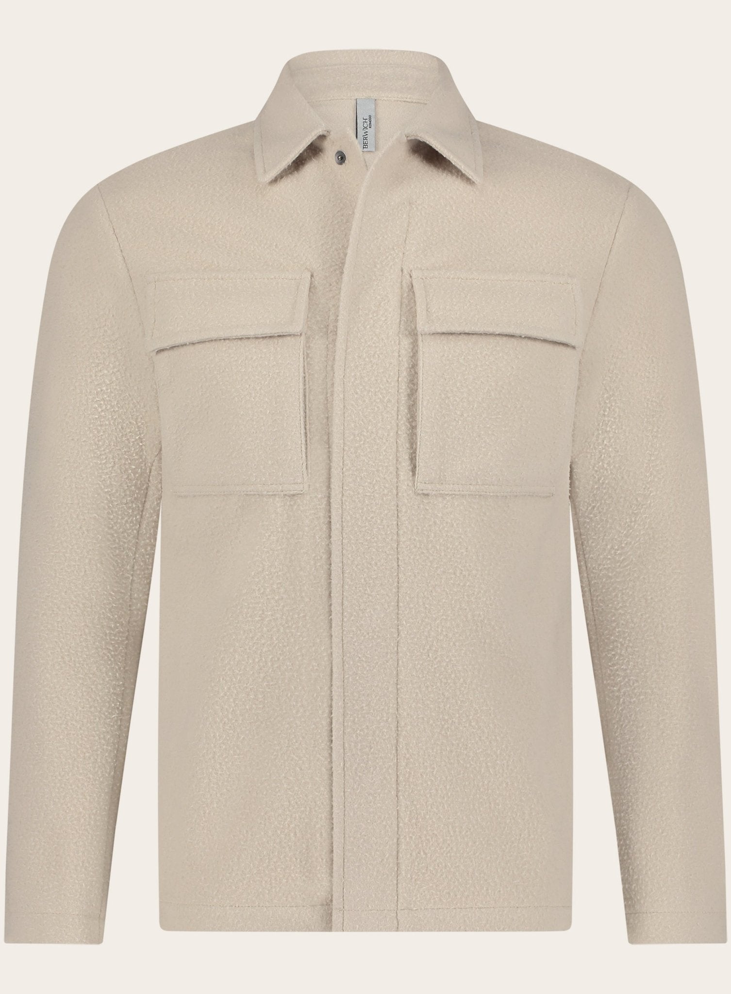 Overshirt van wol | Beige