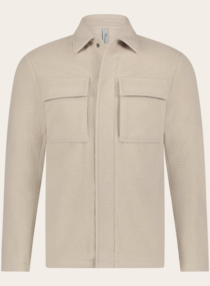 Overshirt van wol | Beige