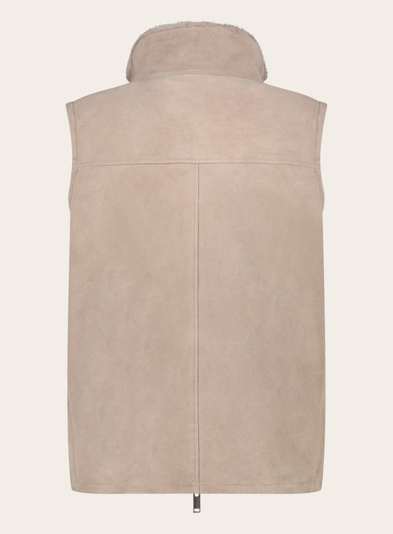 Bodywarmer van Suède | Beige