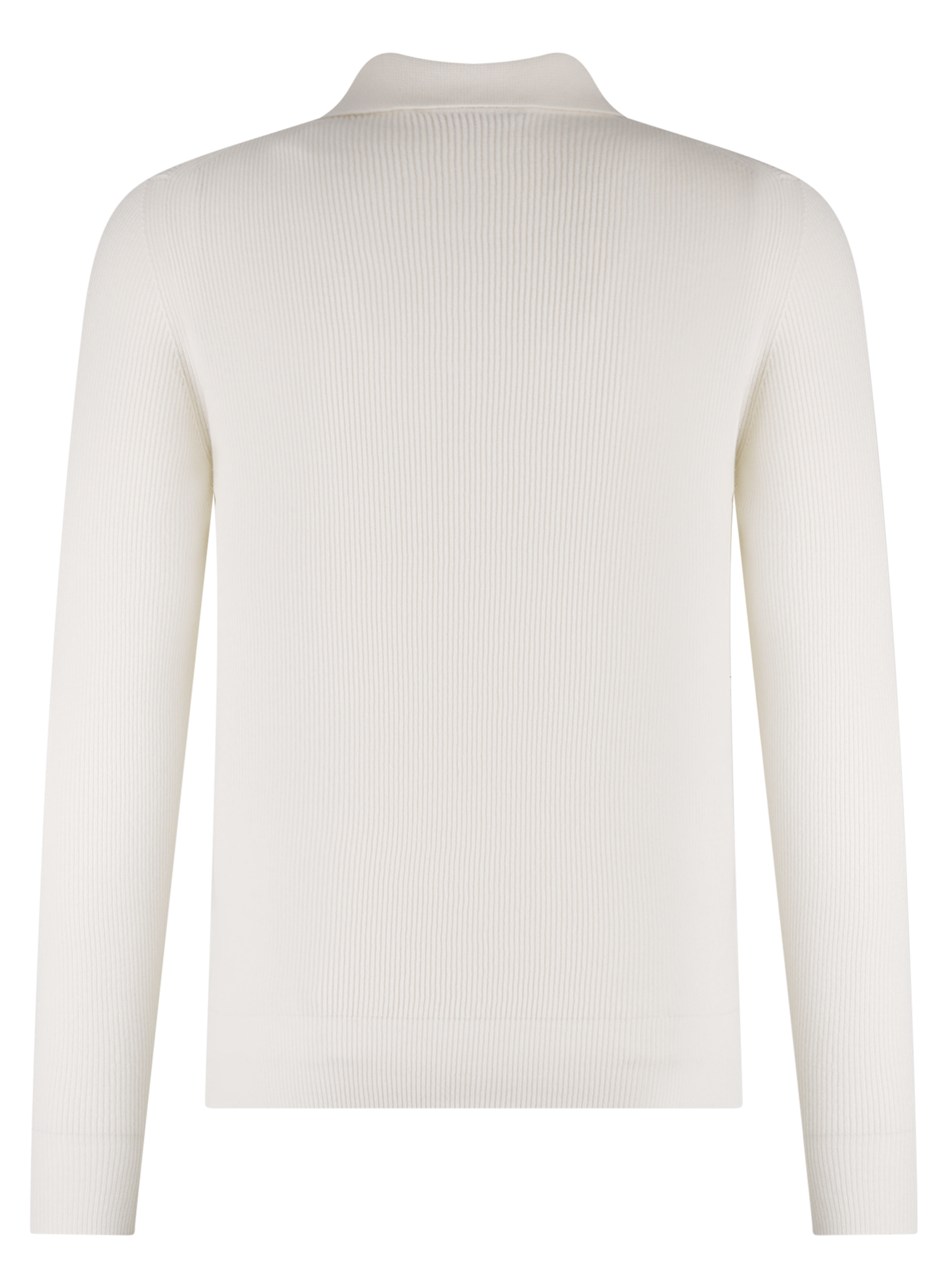 Geribde polo van cashmere | Wit