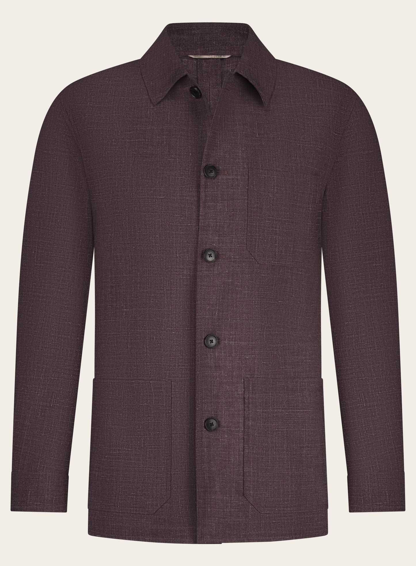 Pak met shirt jacket | Bordeaux