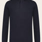 Slim-fit coltrui met rits- en knoopsluiting van cashmere | BLUE NAVY