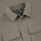 Overshirt met puntkraag | TAUPE