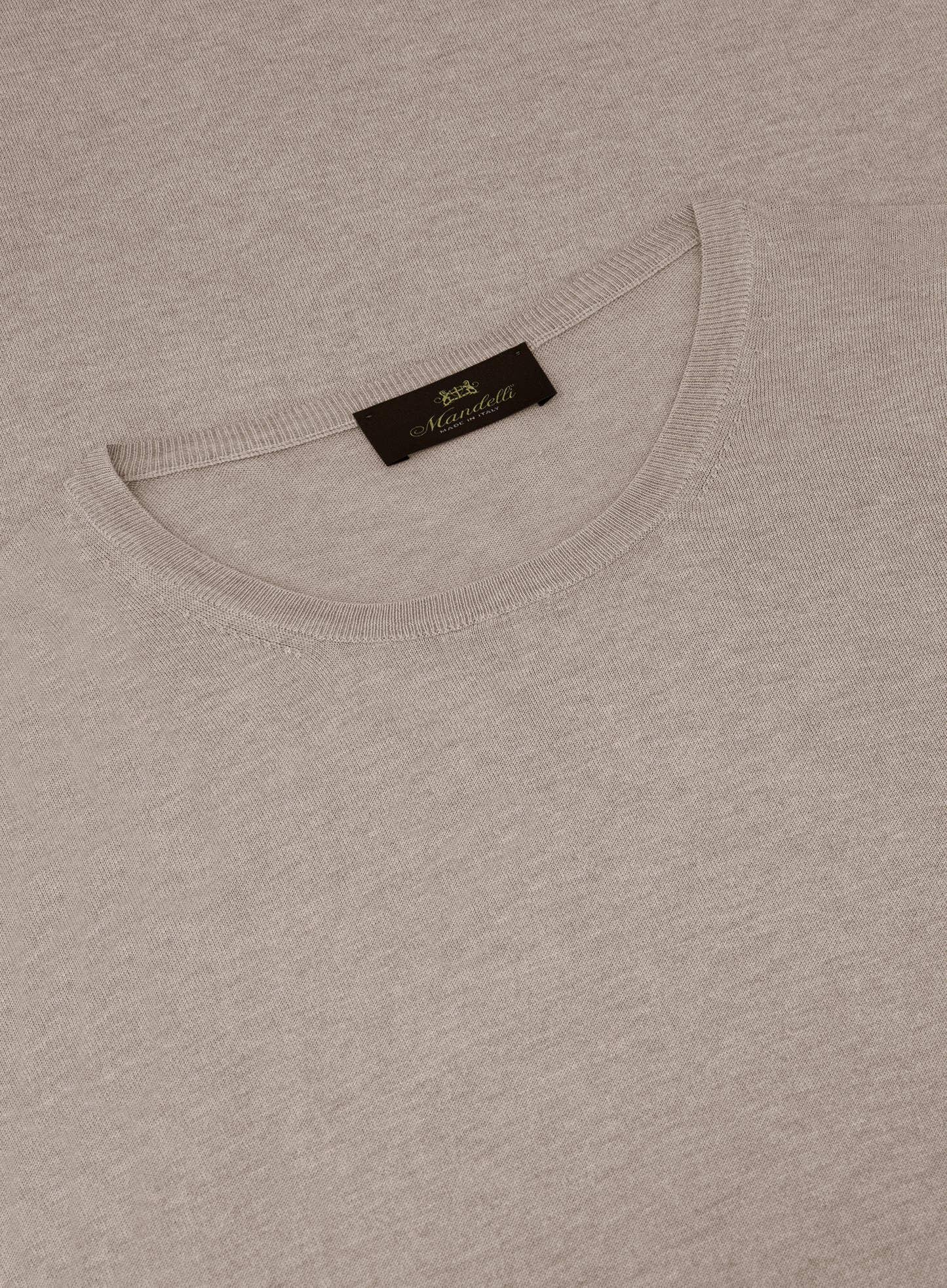 T-shirt van zijde | Beige