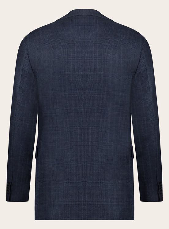 Glencheck pak van wol | BLUE NAVY
