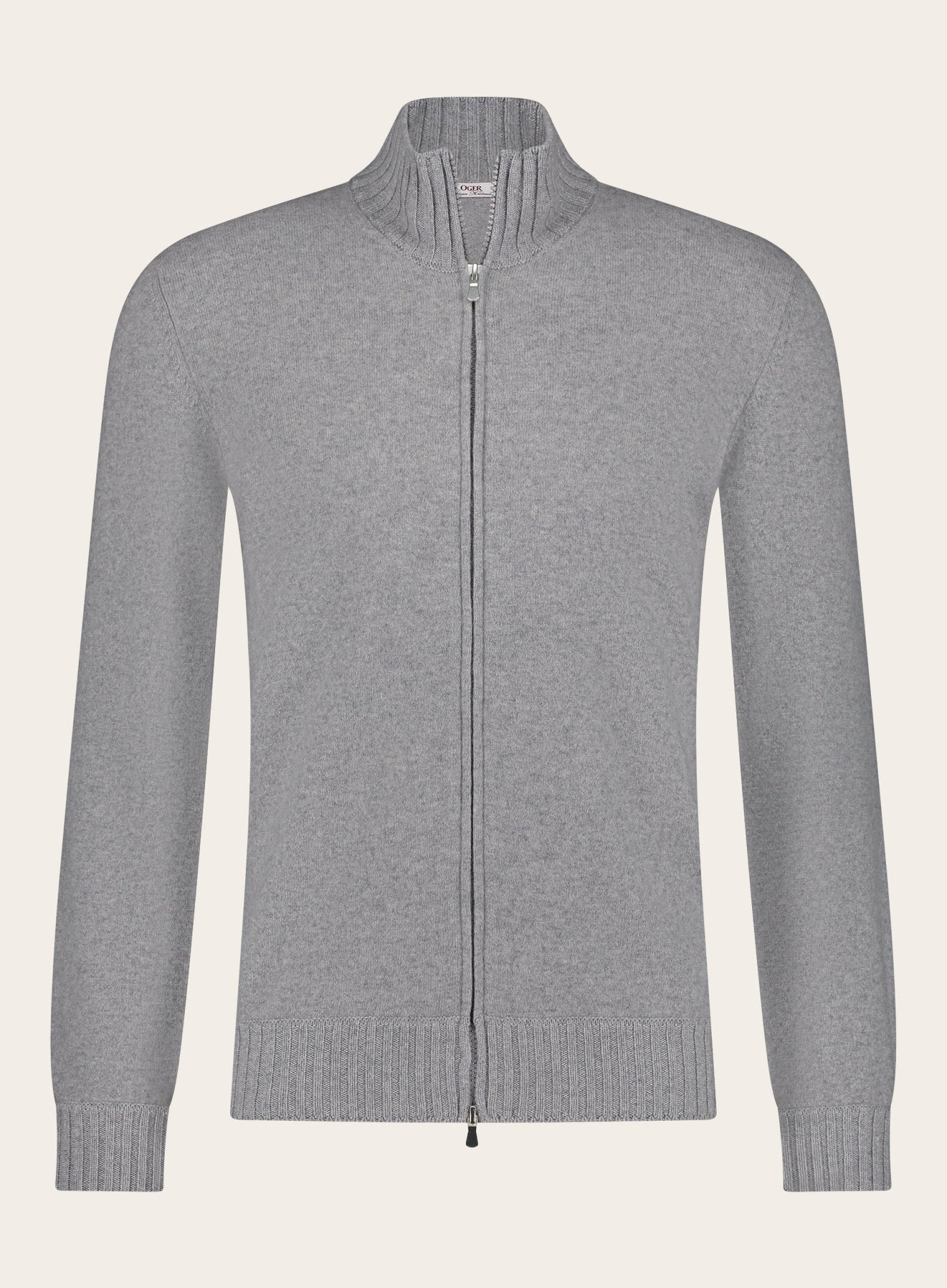 Ritsvest van cashmere | L.Grijs