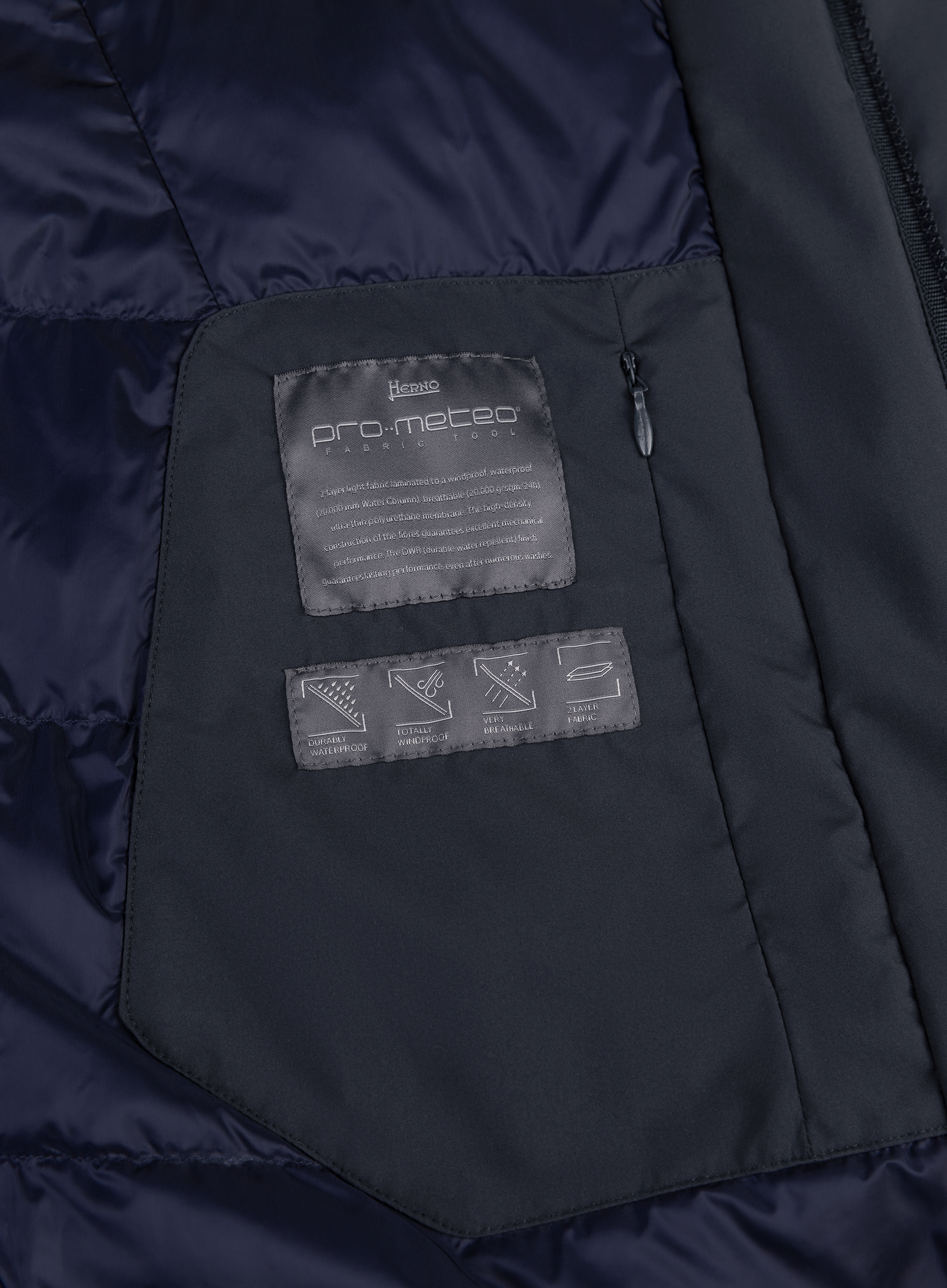 Waterafstotende jas | FULL_WIDTH | BLUE NAVY