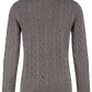 Kabelgebreide polo van wol en cashmere | TAUPE