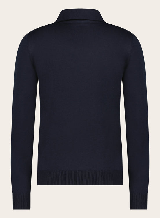 Lange mouw polo van wol