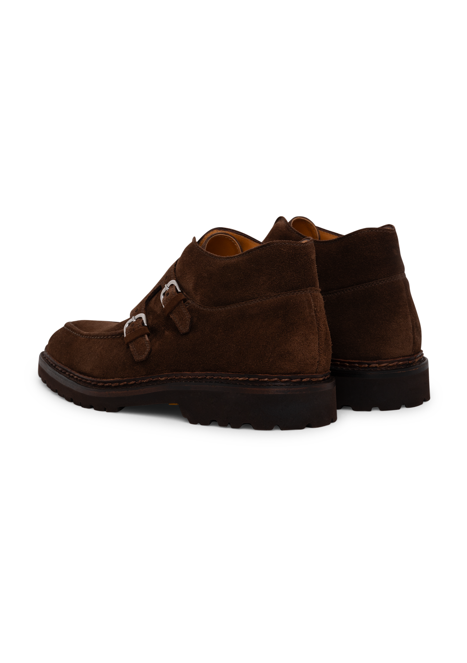 Diamente III dubbele gespschoenen van suède | Bruin