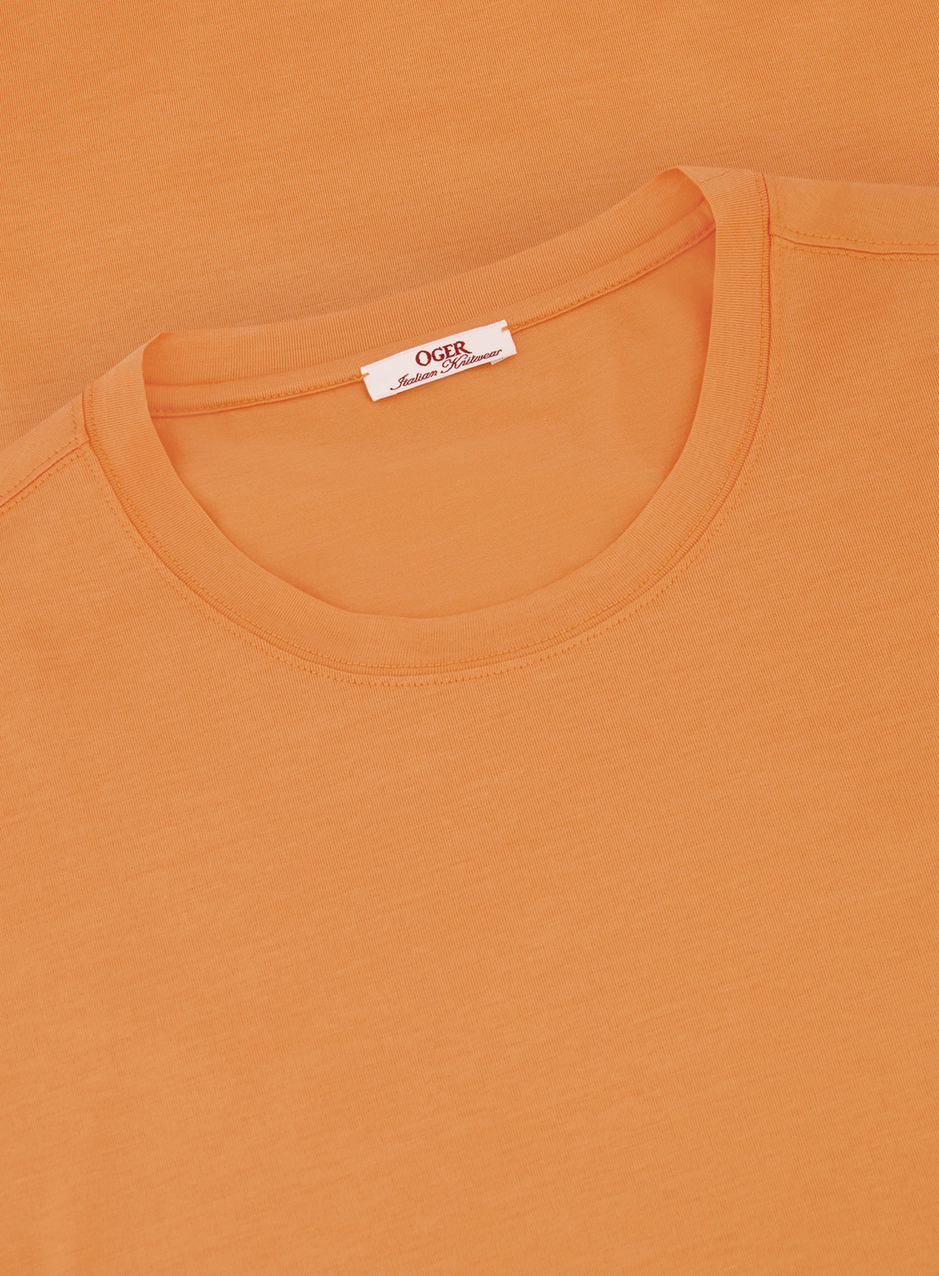 T-shirt van katoen | Oranje